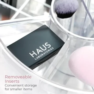 iDesign Sarah Tanno Lazy Susan Spinning Organizer Clear