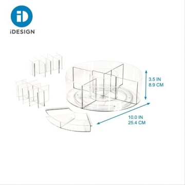 iDesign Sarah Tanno Lazy Susan Spinning Organizer Clear