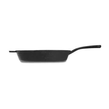 Amazon Basics Pre-Seasoned Cast Iron Skillet Pan, 10.25 Inch, Black