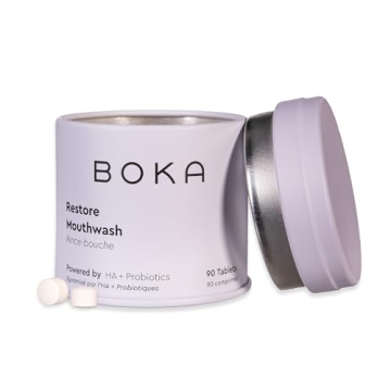 Boka Travel Size Mouthwash Tablets - Hydroxyapatite, Fluoride Free & Alcohol Free - Chewable Tablets...