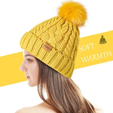 Warm REDESS Women Winter Pompom Beanie Hat