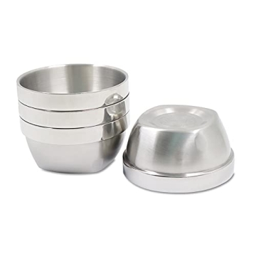 14oz Stainless Steel Double Walled Bowls for Kids Toddlers, Serving Bowls, Salad Bowls, Cereal Bowl,...
