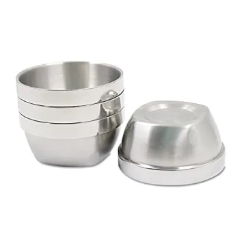 14oz Stainless Steel Double Walled Bowls for Kids Toddlers, Serving Bowls, Salad Bowls, Cereal Bowl,...