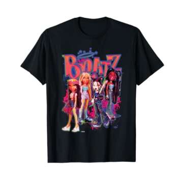Bratz Girls On Neon Pink Fire T-Shirt - Fashion-Forward Flare