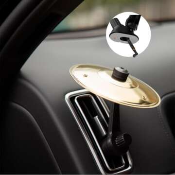 Car Drum Cymbal Air Vent, Fun Music Accessories for Drummers, Cool Car Gadgets for Dashboard and Air Vent, Easy Install