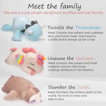 ZYSMALAT Large Weighted Stuffed Animals - Rainbow Unicorn Plush Pillow - 24 inch - 4 lbs - Cute Plushie - Sensory Soft Comfort Companion for Kids and Adults - Calming Huggable Toy