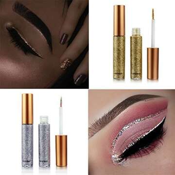 Vibrant 10 Colors Liquid Glitter Eyeliner for Stunning Looks