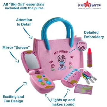 Dress-Up-America Toddler Purse Set for Pretend Play