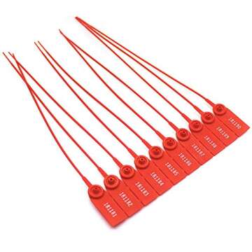 Middle Duty Security Plastic Seal with Metal Insert,Tags for Transportation Security,11 inch Length,...