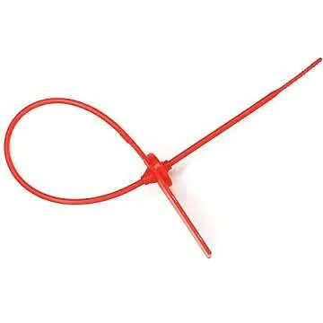 Middle Duty Security Plastic Seal with Metal Insert,Tags for Transportation Security,11 inch Length,Numbered,Red Color Package of 100.