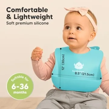 KeaBabies Silicone Bibs for Babies - Easy Clean & Safe
