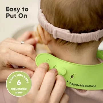 KeaBabies Silicone Bibs for Babies - Easy Clean & Safe