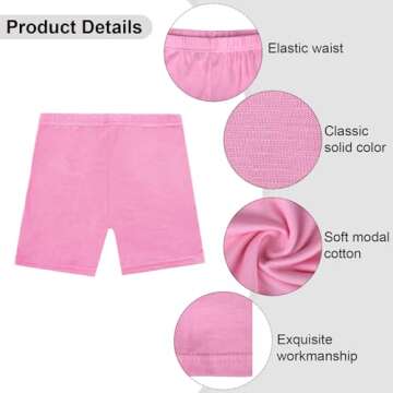 Resinta 6 Pack Girls Bike Shorts Cartwheel Shorts for Girls Toddler Under Dress Dance Short Kids Bik...