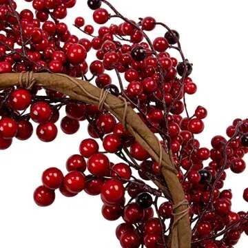 Stunning 18 Inch Christmas Berry Wreath for Festive Decor