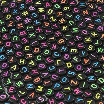 Acrylic Letter Beads Kit 1200pcs for DIY Jewelry Making