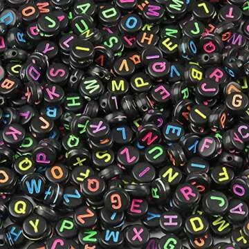 Acrylic Letter Beads Kit 1200pcs for DIY Jewelry Making