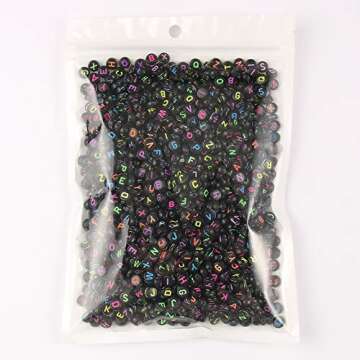 Acrylic Letter Beads Kit 1200pcs for DIY Jewelry Making