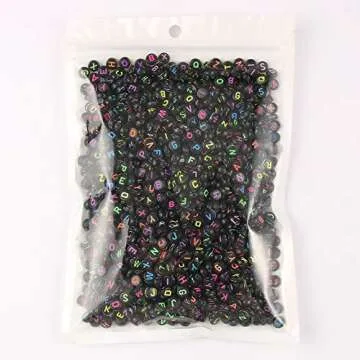 Acrylic Letter Beads Kit 1200pcs for DIY Jewelry Making