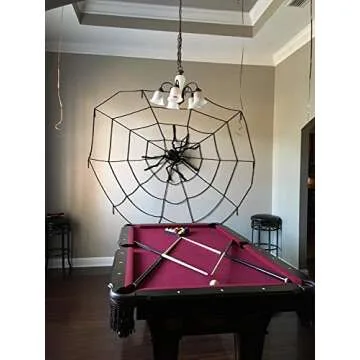 Halloween Decorations Big Spider 4.9 Ft Black Soft Hairy Scary Spider Fake Large Pops for Halloween Outdoor Yard Party