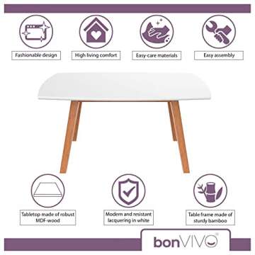 bonVIVO Small Coffee Table - Modern Design for Any Room