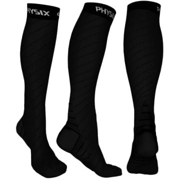Physix Gear Compression Socks - Best for Circulation & Athletic Use