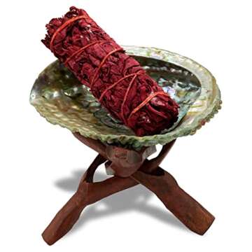 ESPOIR & AMOUR Dragon's Blood Sage - 3 Spiritual Dragon Blood Sage Sticks for Smudging, Healing and Ritual | Sustainably Harvested 4 Inch Red Sage Smudge Stick to Protect from Negativity