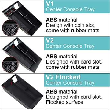 BestEvMod AOSK Compatible with Mustang Mach-E Armrest Storage Box Organizer Center Console Tray Accessories 2021 2022 2023 2024 2 (V1)