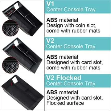 BestEvMod AOSK Compatible with Mustang Mach-E Armrest Storage Box Organizer Center Console Tray Accessories 2021 2022 2023 2024 2 (V1)