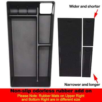 BestEvMod AOSK Compatible with Mustang Mach-E Armrest Storage Box Organizer Center Console Tray Accessories 2021 2022 2023 2024 2 (V1)