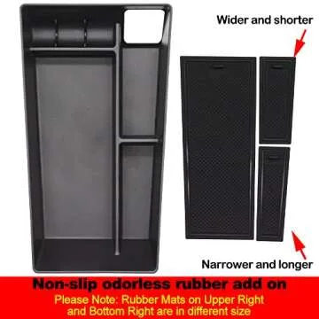 BestEvMod AOSK Compatible with Mustang Mach-E Armrest Storage Box Organizer Center Console Tray Accessories 2021 2022 2023 2024 2 (V1)