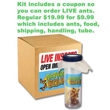 Nature Bound Toys Ant Treehouse Habitat Kit with Sand, Connector Tube, Feeding Stick & Insect Instructions