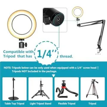 Adjustable Phone Ring Light Stand for Creators and Students