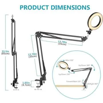 Adjustable Phone Ring Light Stand for Creators and Students