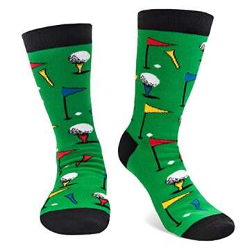 Lavley Par Tee Golf Socks - Funny Christmas Gift for Golfers - Unisex One Size for Men and Women