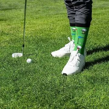 Lavley Par Tee Golf Socks - Funny Christmas Gift for Golfers - Unisex One Size for Men and Women