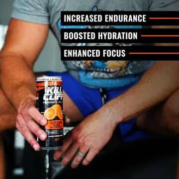 KILL CLIFF Energy & Recovery Drink | Electrolytes & B Vitamins | Natural, Clean Energy Drink | Zero Sugar | Keto | 12 Pack (Tasty Blood Orange)