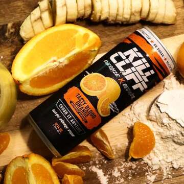 KILL CLIFF Energy & Recovery Drink | Electrolytes & B Vitamins | Natural, Clean Energy Drink | Zero Sugar | Keto | 12 Pack (Tasty Blood Orange)