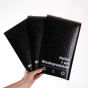 Kipulu™ 100% Biodegradable Bubble Mailers - Eco-Friendly 25pcs Padded Envelopes