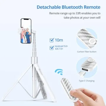 ATUMTEK 60" Selfie Stick Tripod with Bluetooth Remote