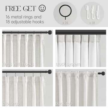 Topfinel Blackout Linen Curtains - Stylish & Functional