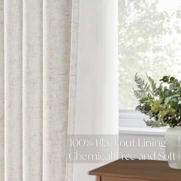 Topfinel Blackout Linen Curtains - Stylish & Functional