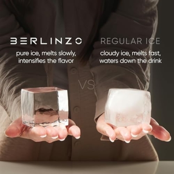 Berlinzo Premium Clear Ice Cube Maker for Stylish Beverages
