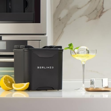 Berlinzo Premium Clear Ice Cube Maker for Stylish Beverages