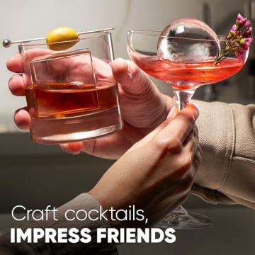 Berlinzo Premium Clear Ice Cube Maker for Stylish Beverages