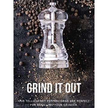 Spicy World Black Peppercorns Whole 1 Pound - As Seen On Tik Tok - Non-GMO, Steam Sterilized Whole Peppercorns for Grinder Refill