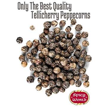Spicy World Black Peppercorns Whole 1 Pound - As Seen On Tik Tok - Non-GMO, Steam Sterilized Whole Peppercorns for Grinder Refill
