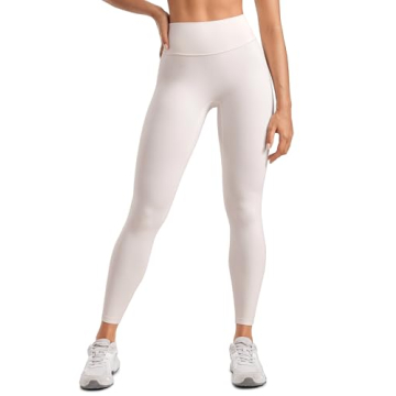 INGIA Women’s High Waisted Lounge Yoga Leggings – Coconut White, 25" Inseam