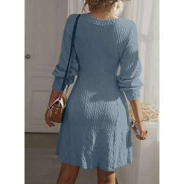 Dokotoo Womens Dresses Sweater Dress Spring Dresses Business Casual Outfits Work Dresses Trendy Casu...