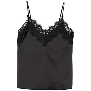 The Drop V-Neck Lace Trimmed Camisole Shirt
