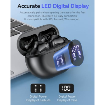 2024 Bluetooth 5.3 Wireless Earbuds - 50H Use